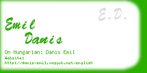emil danis business card